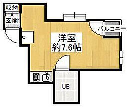 マンションベガ ワンルームの間取図画像