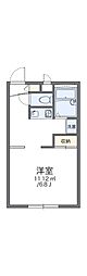 レオパレスOHI3 1Kの間取図画像