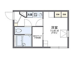 レオパレスアールズコート 1Kの間取図画像