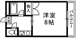 M'プラザ津田駅前八番館 1Kの間取図画像