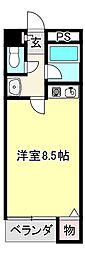 セドロアロサル2 ワンルームの間取図画像