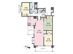 セザール千歳船橋コルティーレ 3LDKの間取図画像