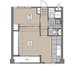 エトワール宝が丘 1LDKの間取図画像