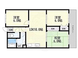 ルネアルマーニ 2LDKの間取図画像