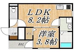 FaseciaRAD 1LDKの間取図画像