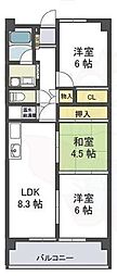 フローラ長田 3LDKの間取図画像