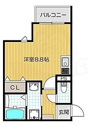 REGIES八尾駅前 ワンルームの間取図画像