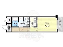 グランディエビス 1Kの間取図画像