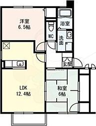 エストステーブル 2LDKの間取図画像