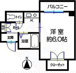 エンゼルハイツ小阪本町 1Kの間取図画像