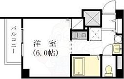 ジュネス・高井田 ワンルームの間取図画像