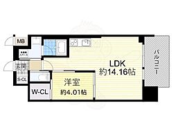 プレジオ永和ASIAN 1LDKの間取図画像
