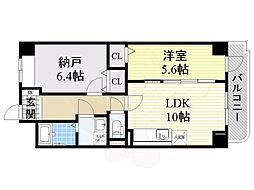 メゾンドボヌール上尾 1SLDKの間取図画像