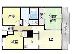 シティハイム平成 3LDKの間取図画像