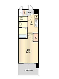 パークフラッツ金山 1Kの間取図画像
