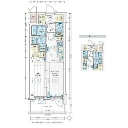 エステムコート名古屋TWINEAST 1DKの間取図画像