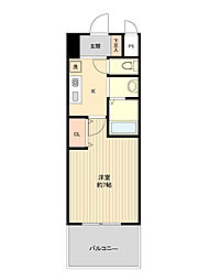 パークフラッツ金山 1Kの間取図画像