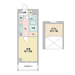 ベレーサ金山 1Kの間取図画像