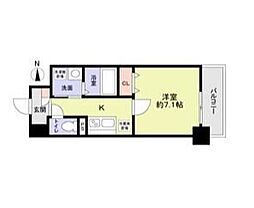 名古屋市営名城線 志賀本通駅 徒歩8分の賃貸マンション 2階1Kの間取り