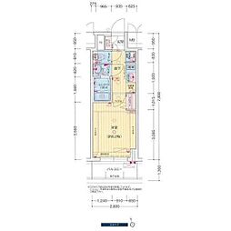 プレサンス広小路通今池 1Kの間取図画像