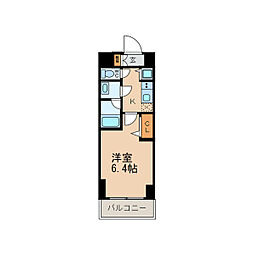 PREMIUM大須 1Kの間取図画像