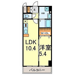 名古屋市営鶴舞線 大須観音駅 徒歩6分の賃貸マンション 4階1LDKの間取り