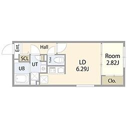 名古屋市営桜通線 今池駅 徒歩7分の賃貸マンション 4階1LDKの間取り