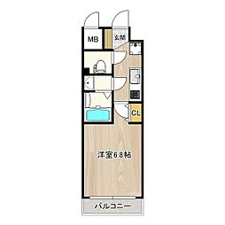 インプルーブ鶴舞 1Kの間取図画像