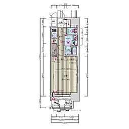 名古屋市営鶴舞線 鶴舞駅 徒歩5分の賃貸マンション 4階1Kの間取り
