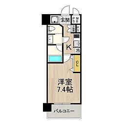 プライムアーバン泉 1Kの間取図画像