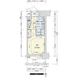 名古屋市営桜通線 高岳駅 徒歩1分の賃貸マンション 8階1Kの間取り