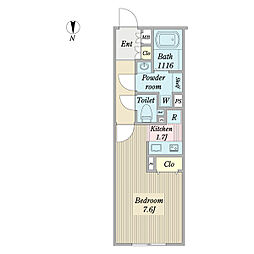 名古屋市営名城線 大曽根駅 徒歩5分の賃貸マンション 2階ワンルームの間取り
