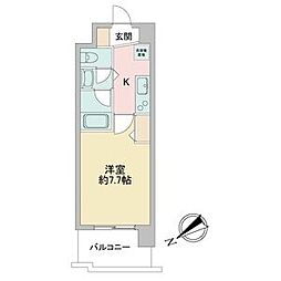 アルフィーレ新栄 1Kの間取図画像