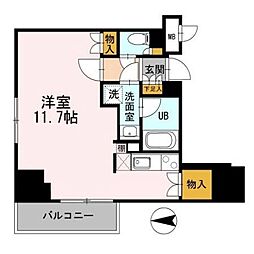 カスタリア栄 ワンルームの間取図画像