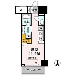 御幸レジデンス丸の内 ワンルームの間取図画像