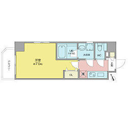 名古屋市営東山線 千種駅 徒歩6分の賃貸マンション 7階1Kの間取り