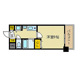 プレサンス鶴舞駅前ブリリアント 1Kの間取図画像