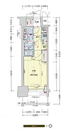 プレサンスNAGOYAファスト 1Kの間取図画像