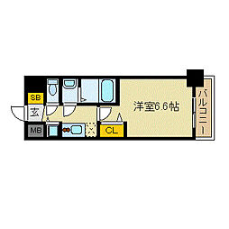 プレサンス名古屋ステーションフレア 1Kの間取図画像