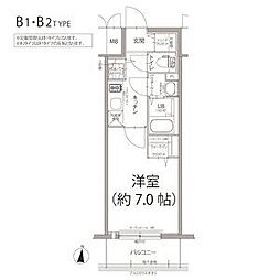 名古屋市営名城線 矢場町駅 徒歩10分の賃貸マンション 2階1Kの間取り