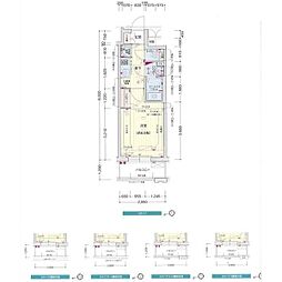 名古屋市営桜通線 今池駅 徒歩2分の賃貸マンション 11階1Kの間取り