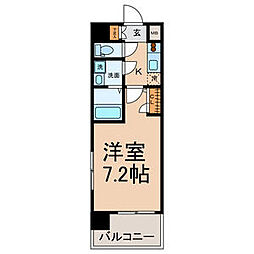 UURコート名古屋名駅 1Kの間取図画像