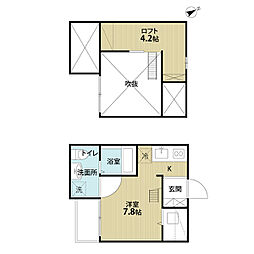 イーグル ワンルームの間取図画像