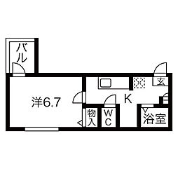 URBANNORTH 1Kの間取図画像