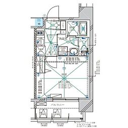 ディアレイシャス金山2 1Kの間取図画像