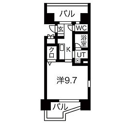 CASTELLOASSO 1Kの間取図画像