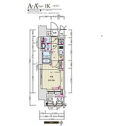 名古屋市営鶴舞線 丸の内駅 徒歩4分の賃貸マンション 5階1Kの間取り