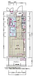 プレリス丸の内オーレル 1Kの間取図画像