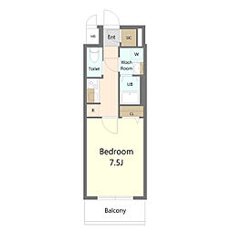 S-RESIDENCE堀田駅前futur 1Kの間取図画像
