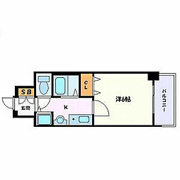 名古屋市営桜通線 高岳駅 徒歩1分の賃貸マンション 3階1Kの間取り